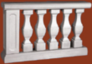 Balustradengeländer 91cm hoch Weissbeton
